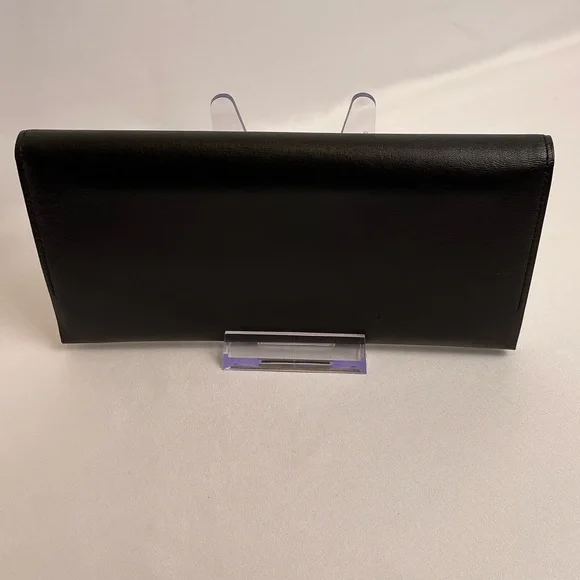 New Givenchy Black Lambskin Leather Long Wallet with Box, Tags & COA